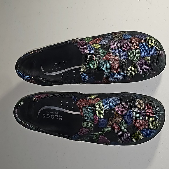 Klogs Portland Puzzle Multi-Colo Leather upper clogs 8.5M VGUC - Picture 7 of 15